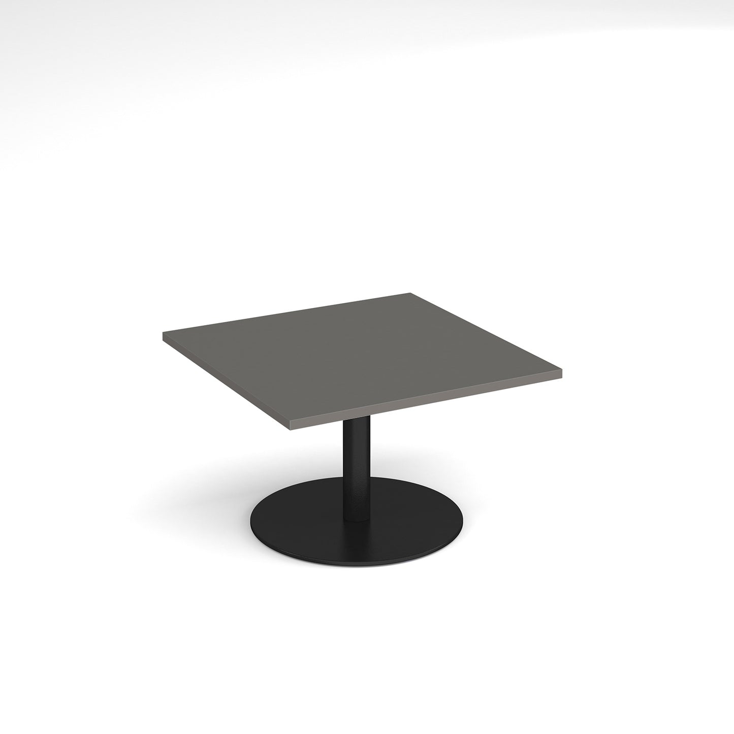 Monza square coffee table with flat round base - MCS800-K-OG