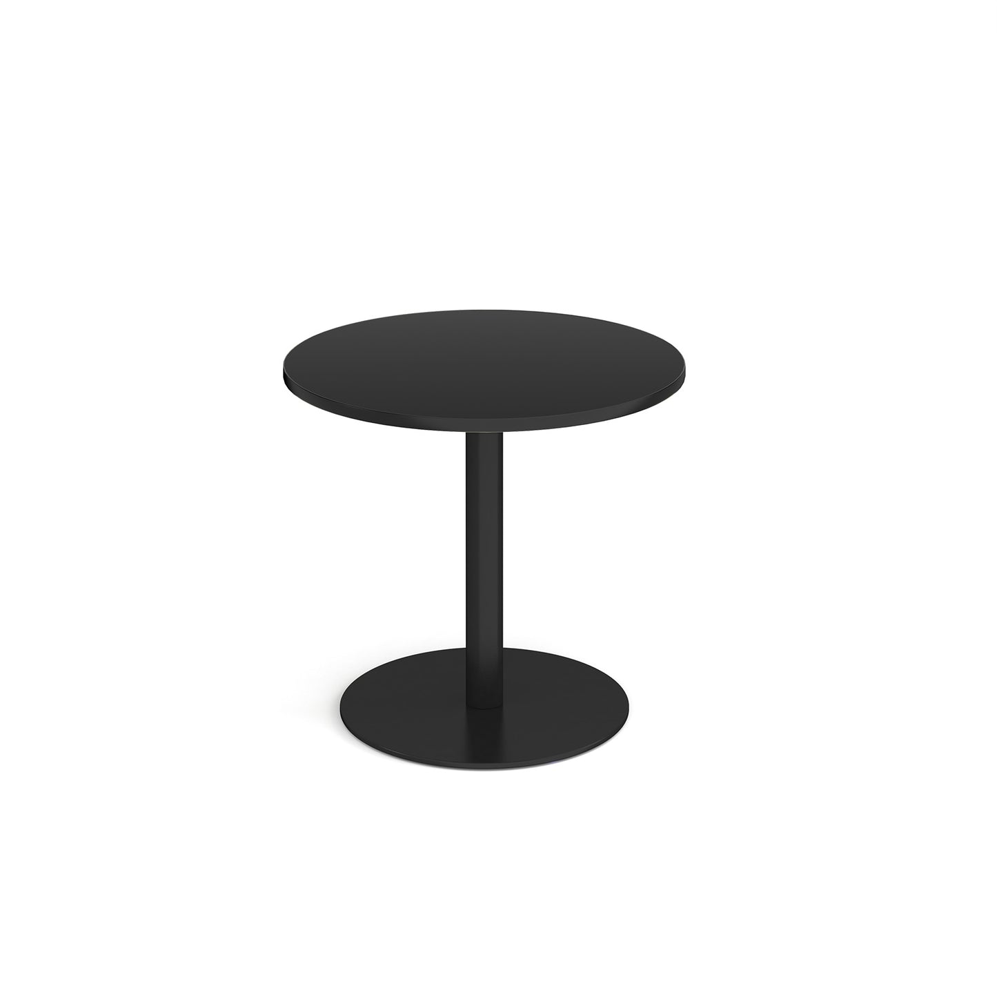 Monza circular dining table with flat round base - MDC800-K-BK