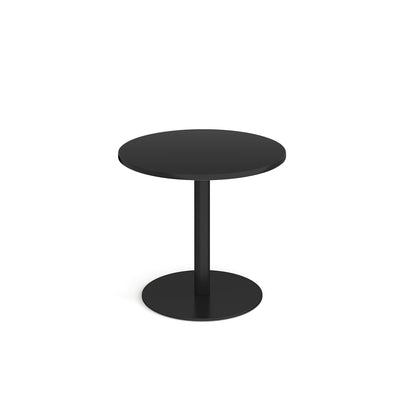 Monza circular dining table with flat round base - MDC800-K-BK