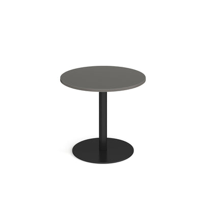 Monza circular dining table with flat round base - MDC800-K-OG