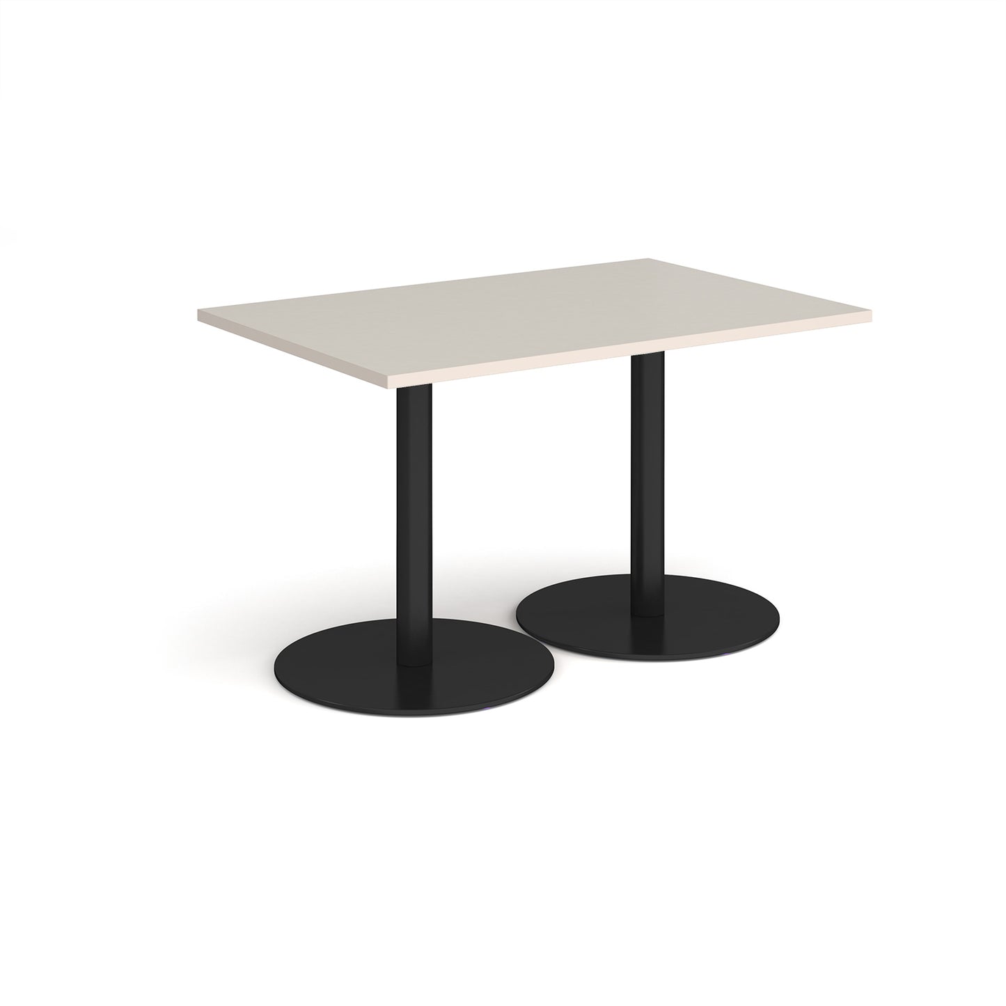 Monza rectangular dining table with flat round bases - MDR1200-K-LG