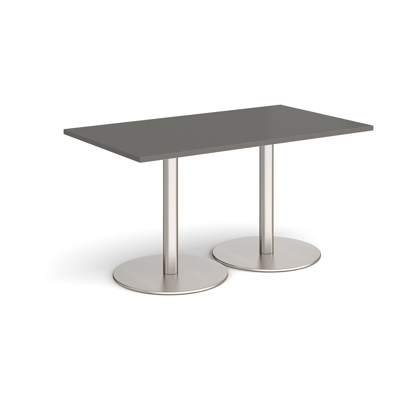 Monza rectangular dining table with flat round bases - MDR1400-BS-OG