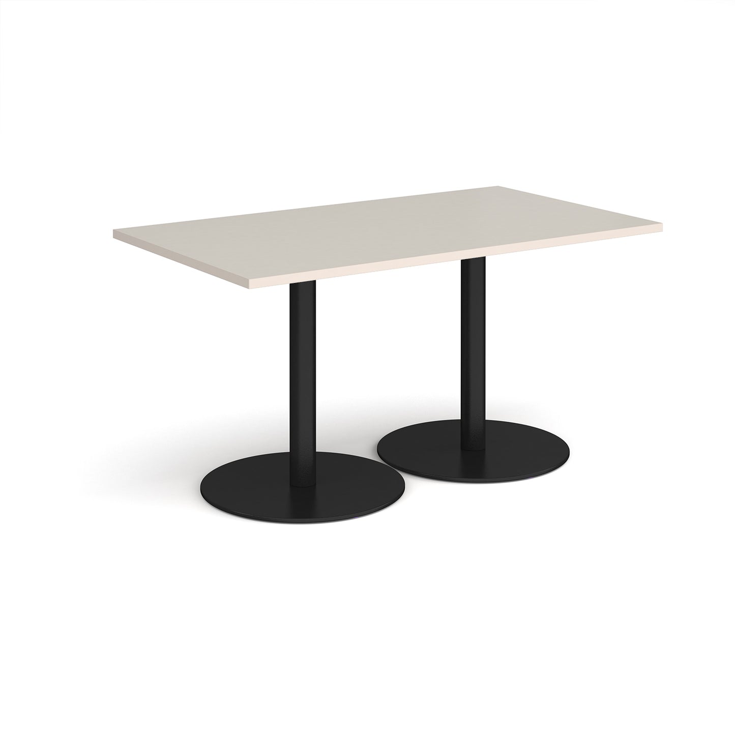 Monza rectangular dining table with flat round bases - MDR1400-K-LG