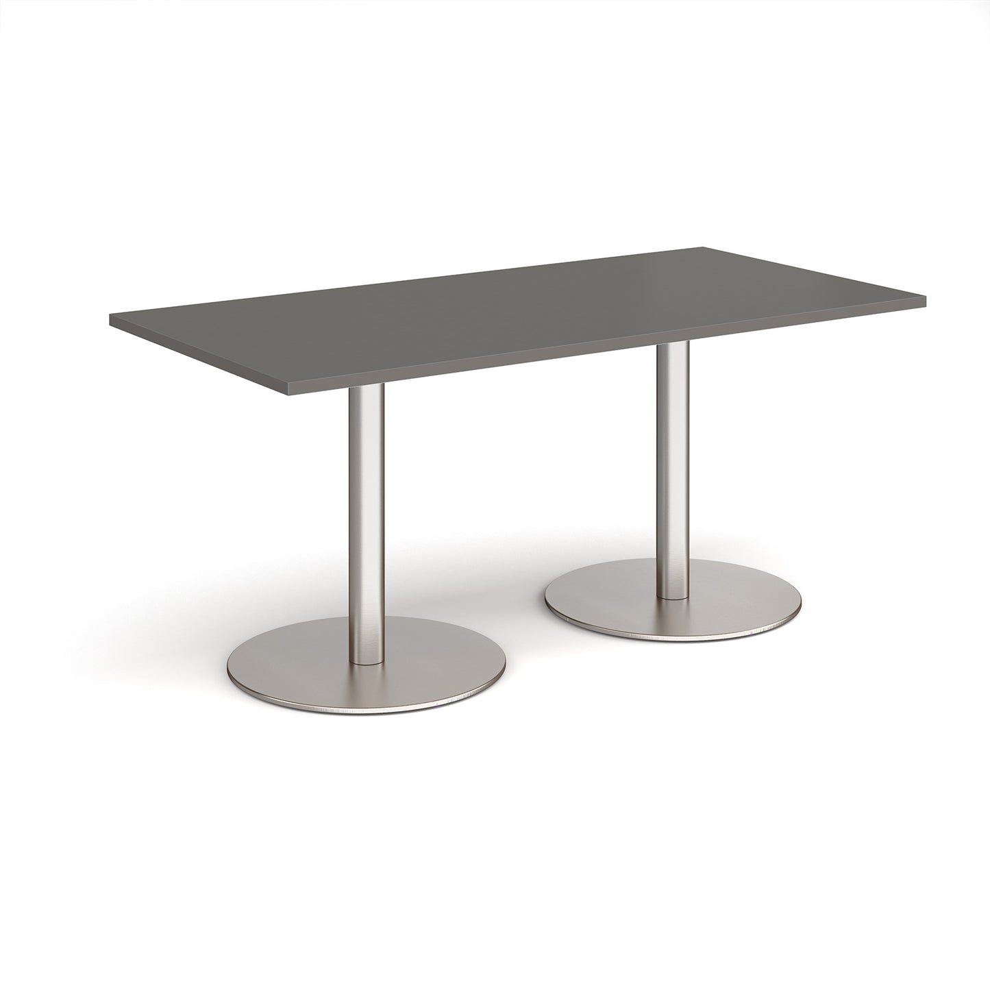 Monza rectangular dining table with flat round bases - MDR1600-BS-OG