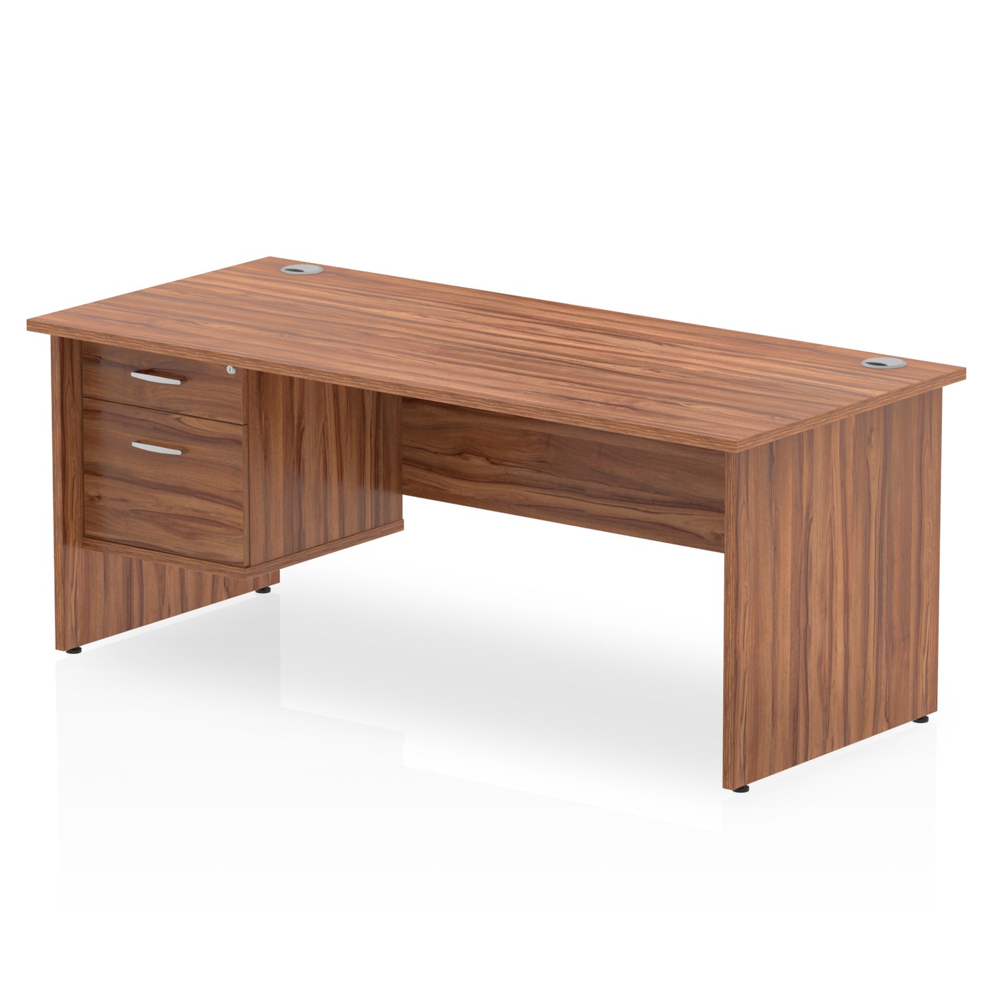 Impulse 1800mm Panel End Straigh Desk With Single Fixed Pedestal