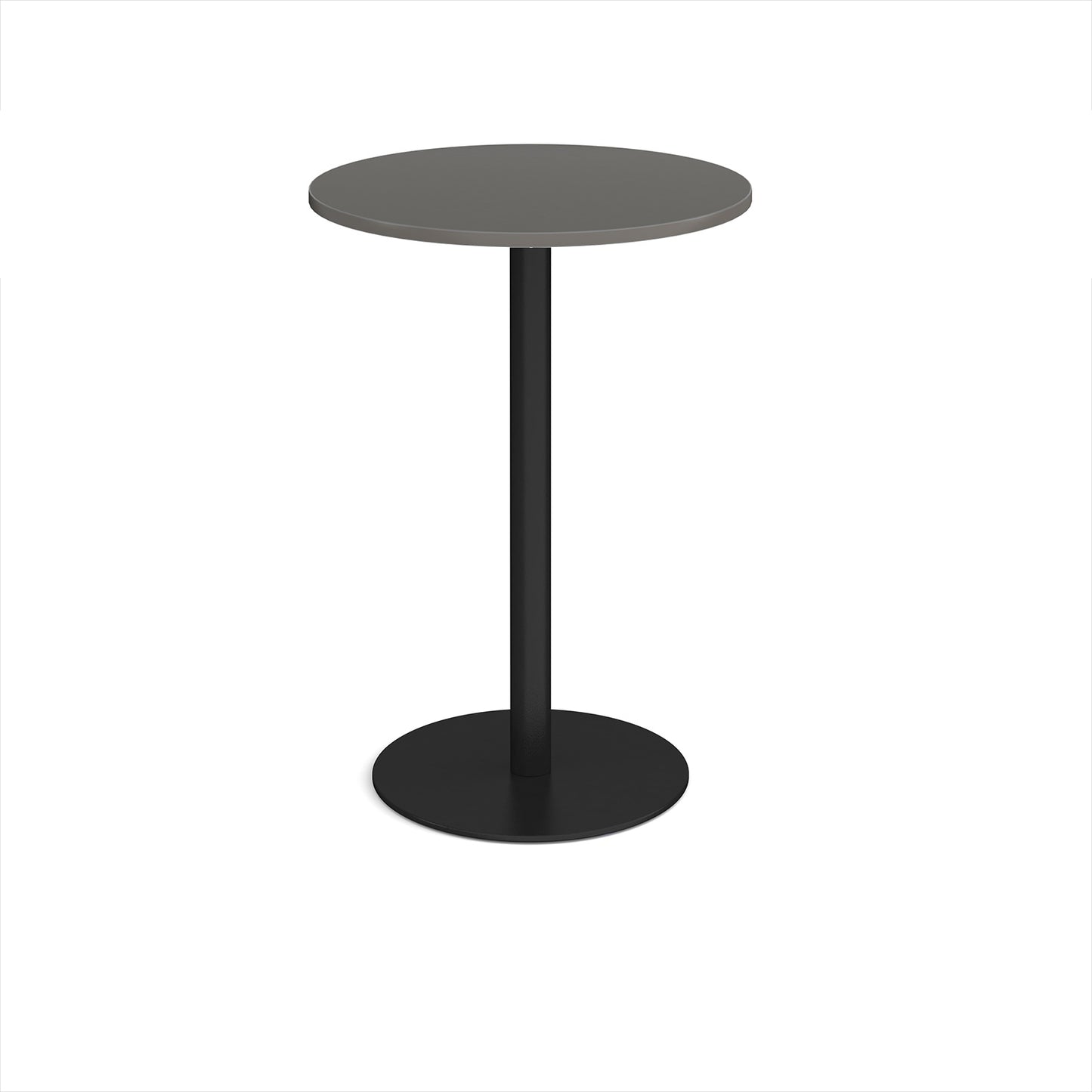 Monza circular poseur table with flat round base - MPC800-K-OG