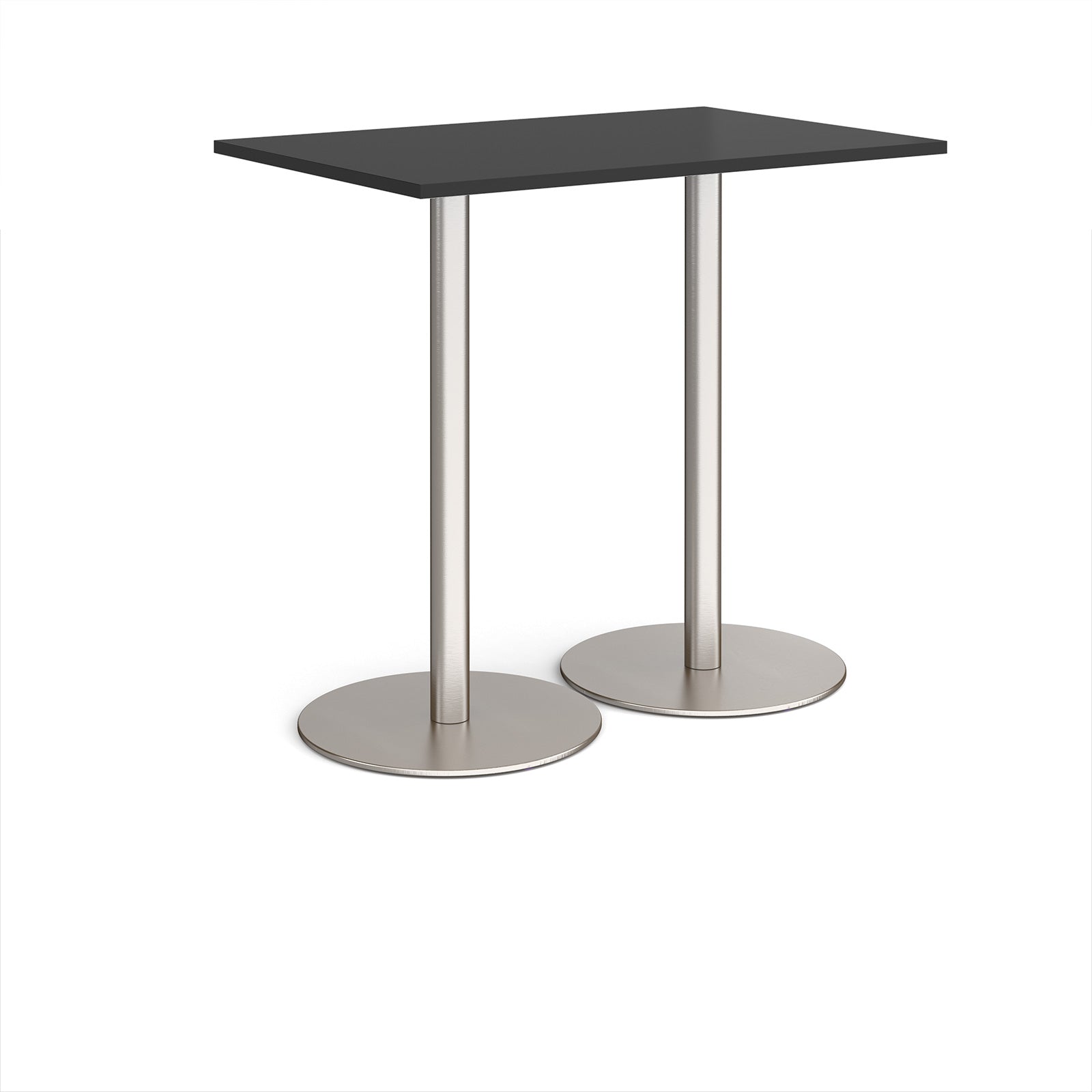 Monza rectangular poseur table with round bases - MPR1200-BS-BK