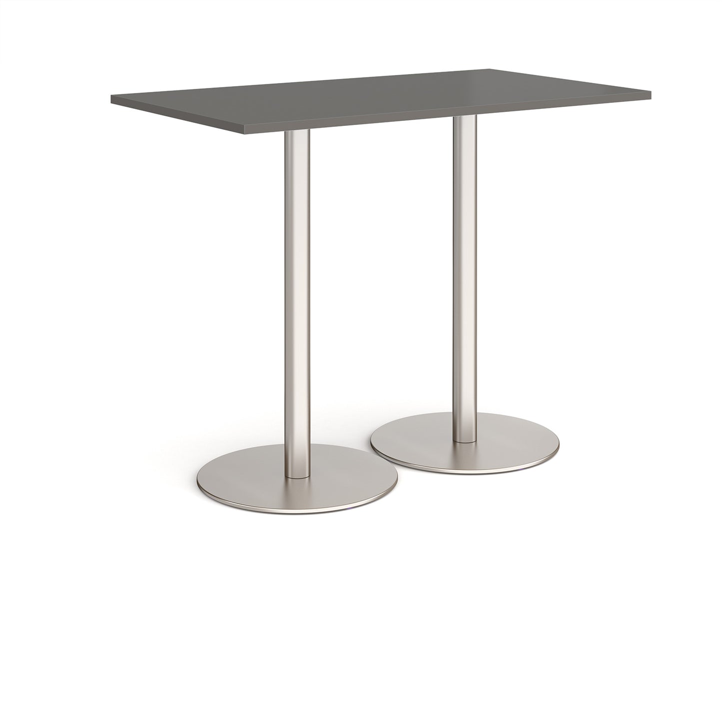Monza rectangular poseur table with round bases - MPR1400-BS-OG