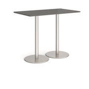 Monza rectangular poseur table with round bases