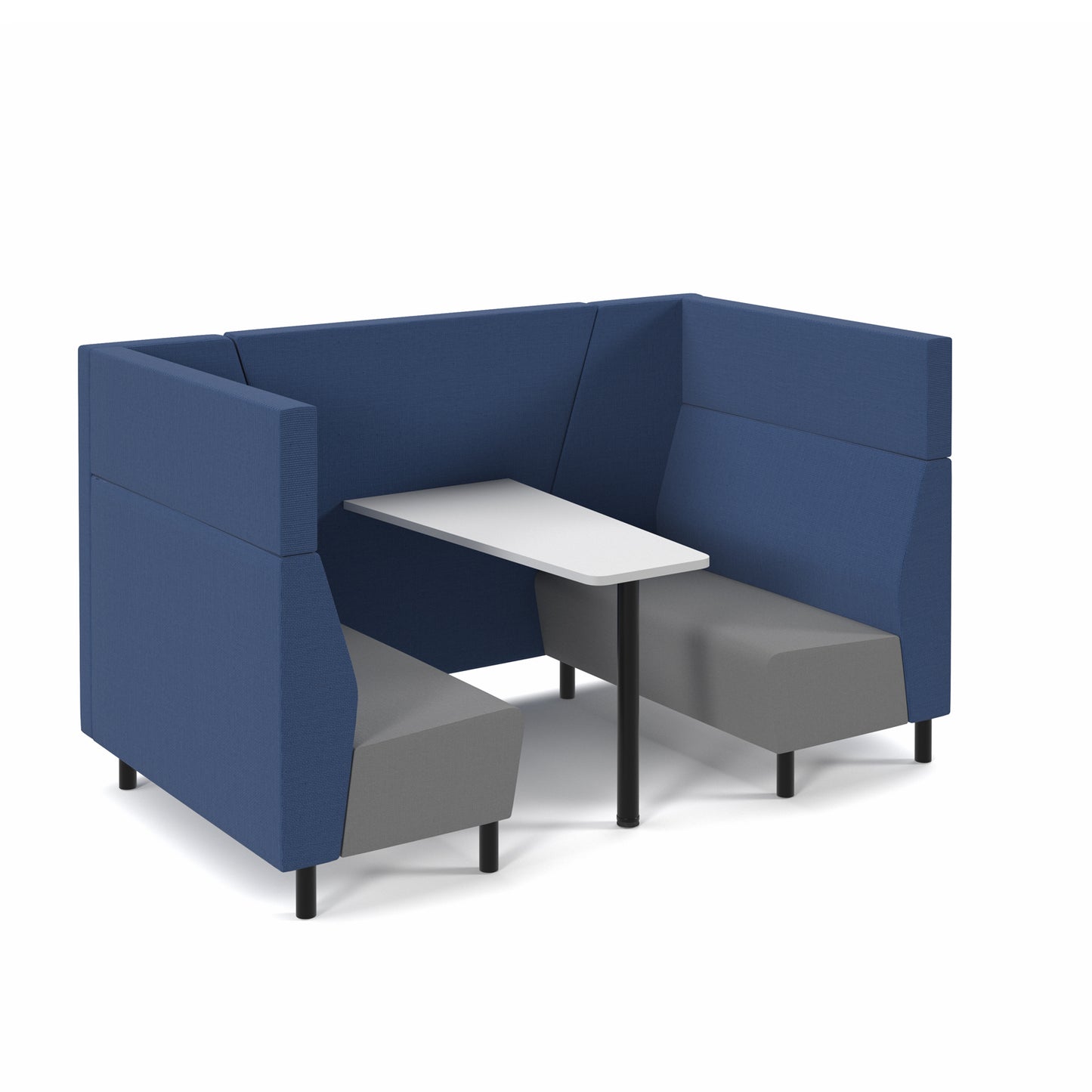 4 person fabric booth with table - MUS-POD02-SG-CB