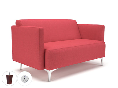 Napa slim arm 125cm wide sofa in camira era fabric with socket cycle ebony wood