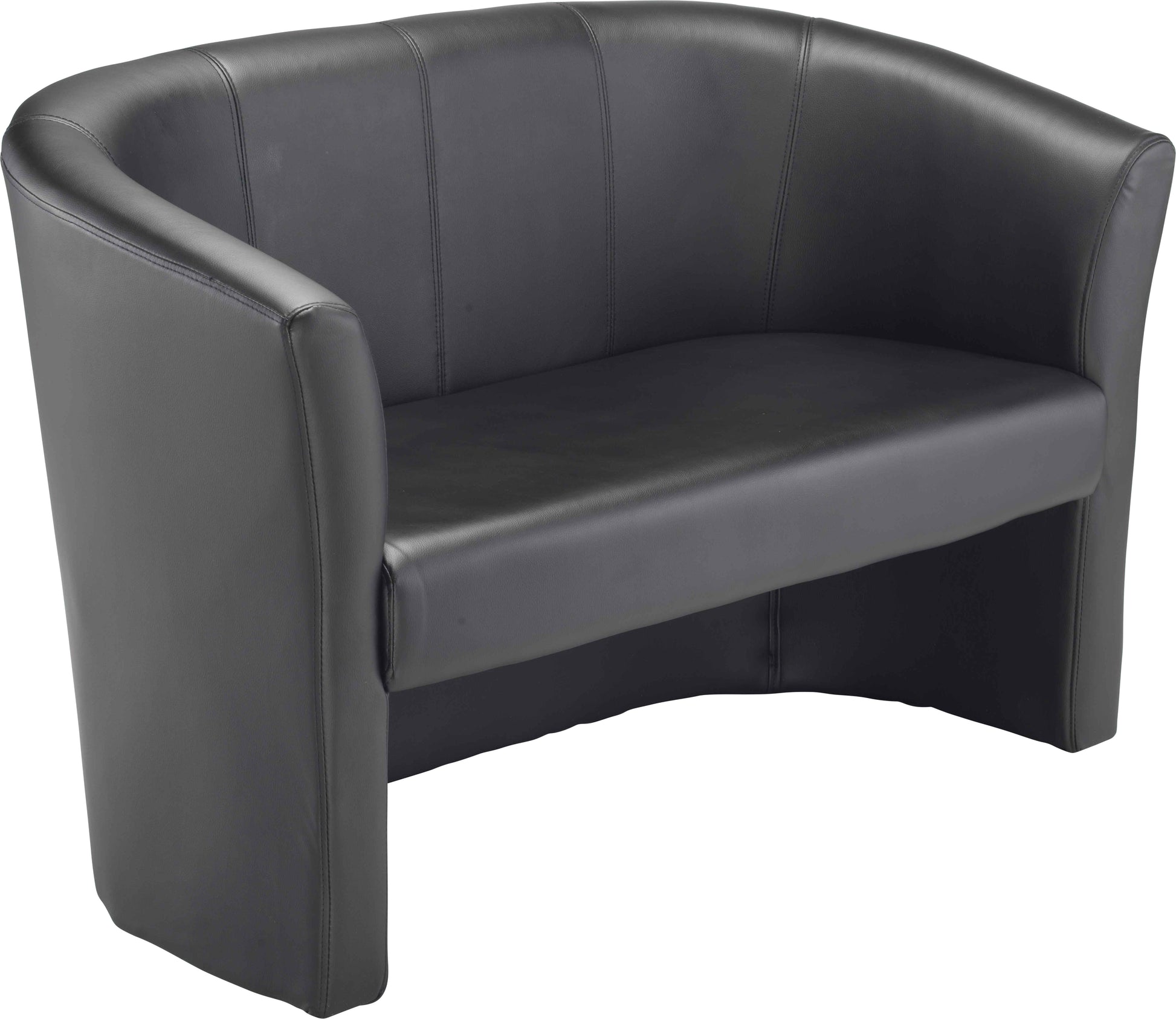 Tub Sofa|Leaher Look|Black