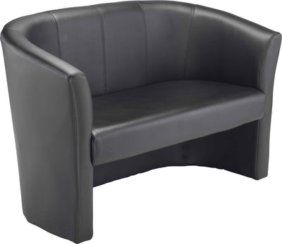 Tub Sofa|Leaher Look|Black