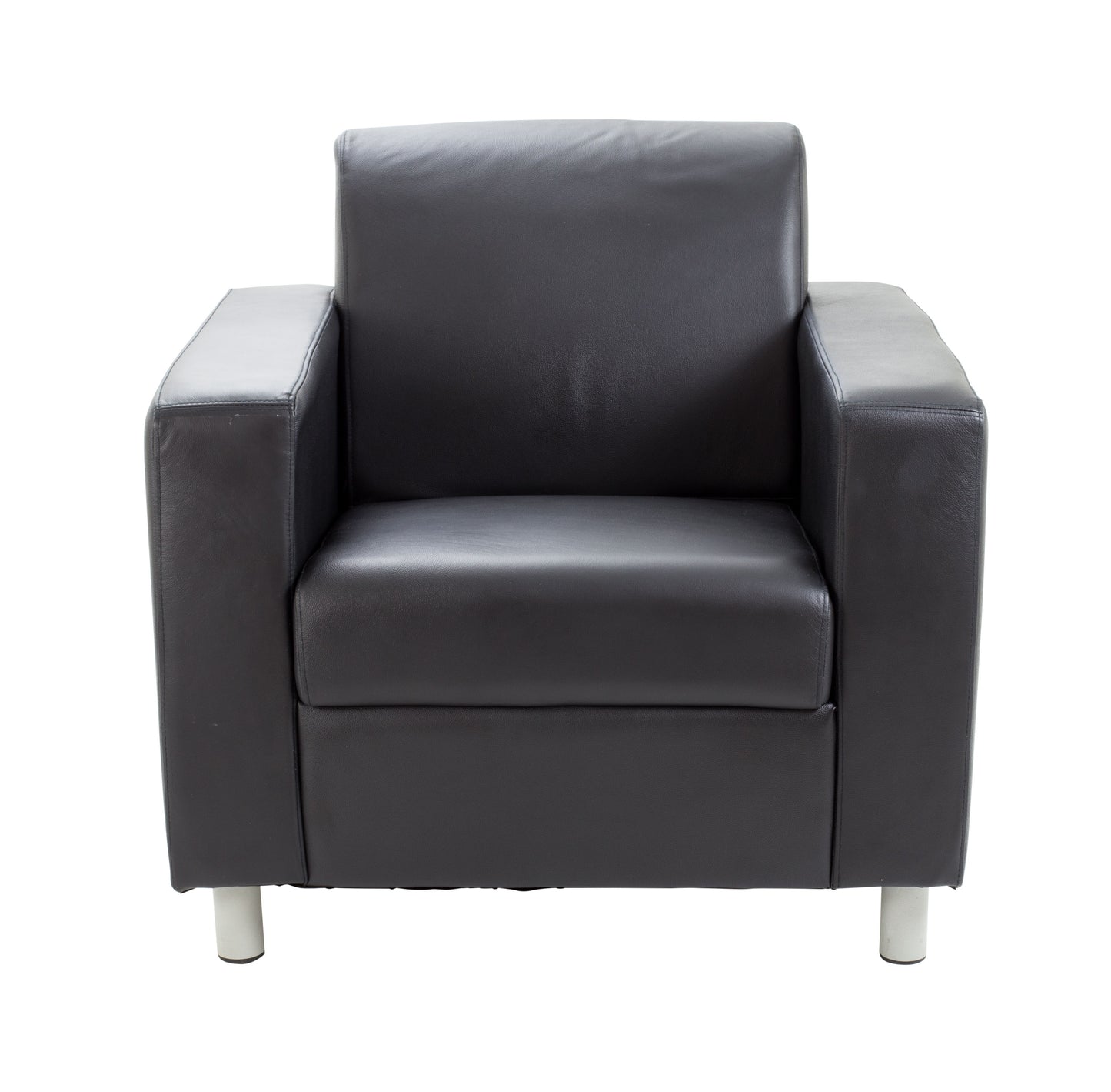 Iceberg Leather Faced Armchair