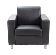 Iceberg Leather Faced Armchair