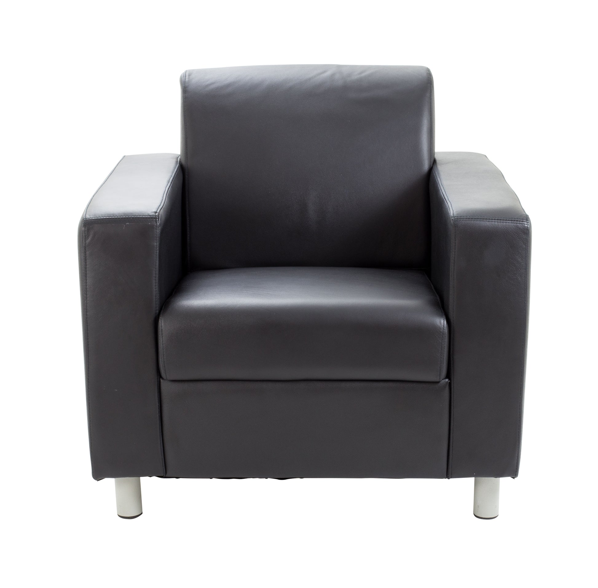 Iceberg Leather Faced Armchair