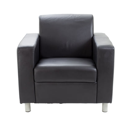 Iceberg Leather Faced Armchair