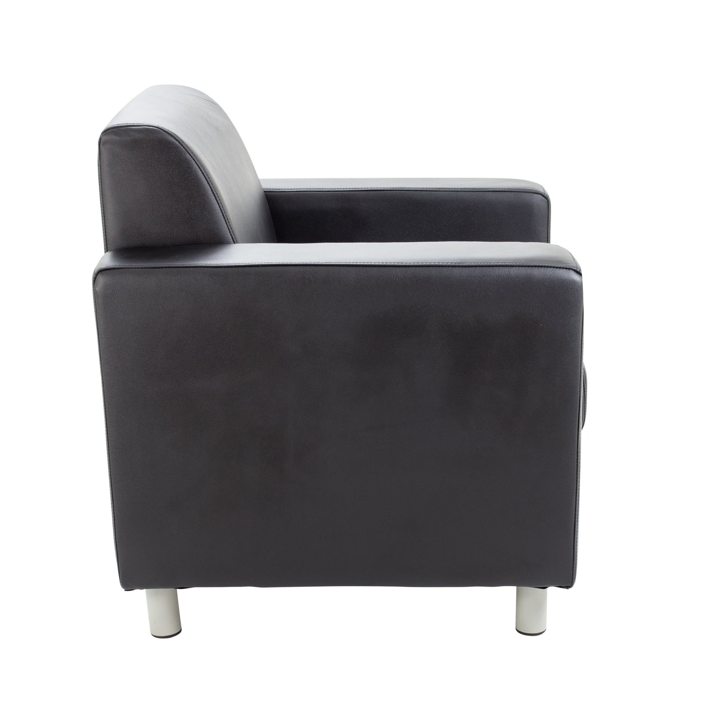 Iceberg Leather Faced Armchair