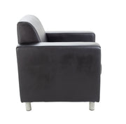 Iceberg Leather Faced Armchair