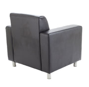 Iceberg Leather Faced Armchair