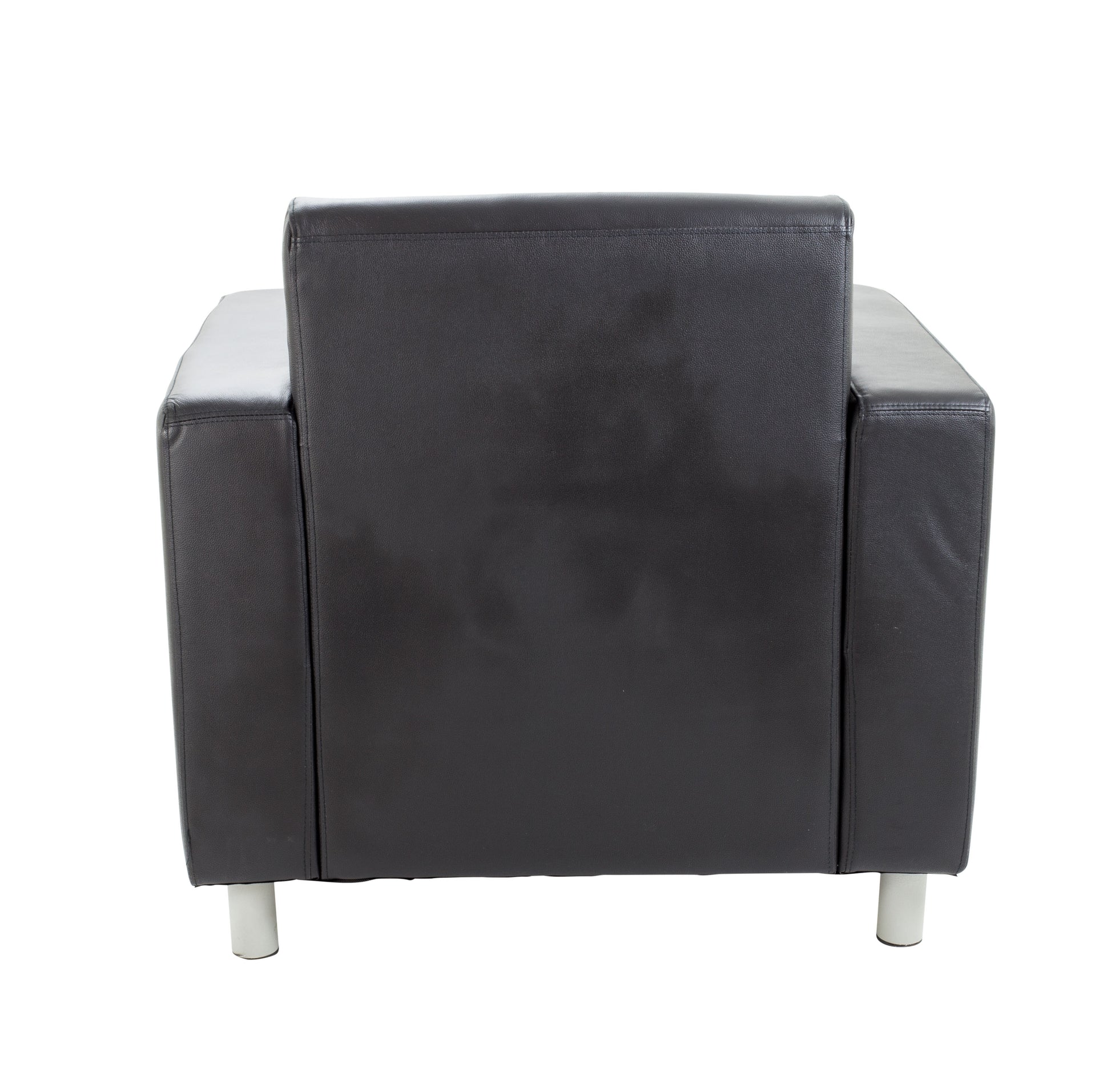Iceberg Leather Faced Armchair