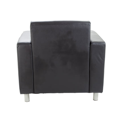 Iceberg Leather Faced Armchair