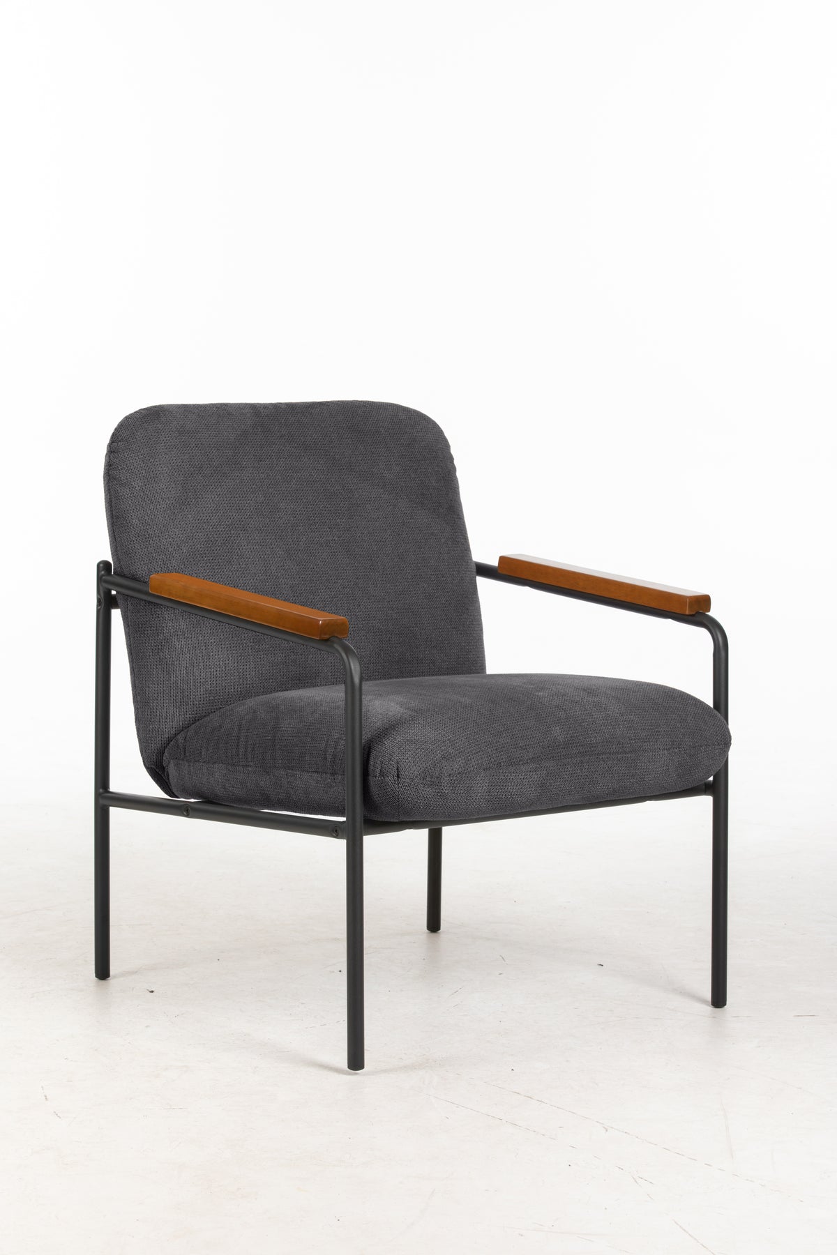Settle Reception Chair with Wooden Arm Pads