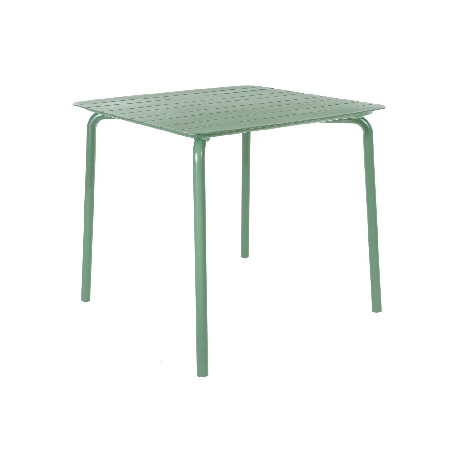 Breeze Aluminium Square Slatted Table|Fair Green