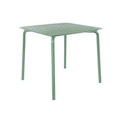 Breeze Aluminium Square Slatted Table|Fair Green