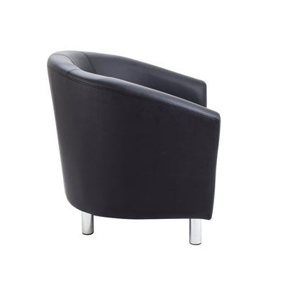 Tub Armchair with Metal Feet