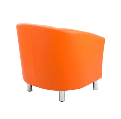 Tub Armchair with Metal Feet