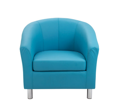 Tub Armchair with Metal Feet
