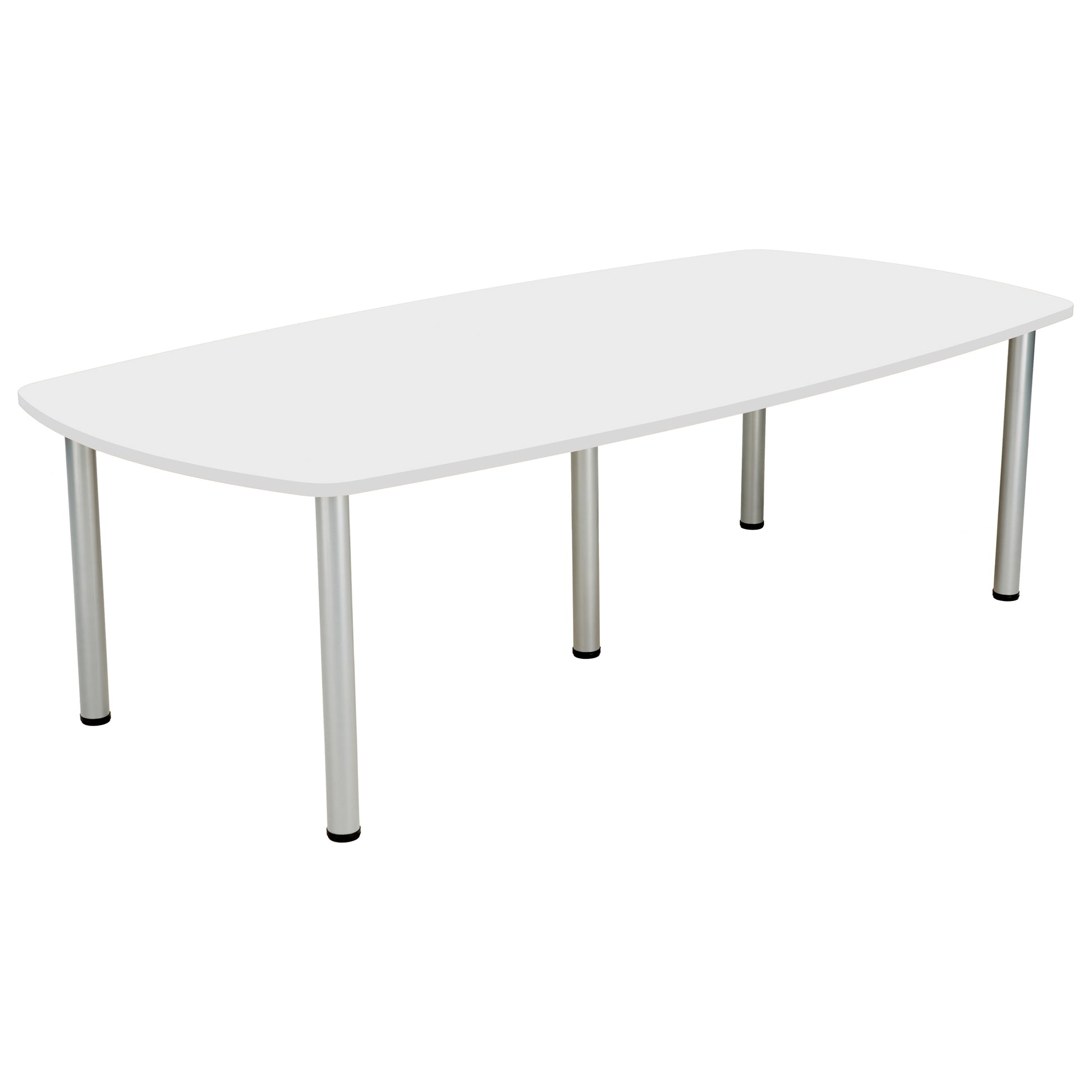 Aztec|Sierra One|Barrel Shaped|Boardroom Table (FSC)|2400x1200|White
