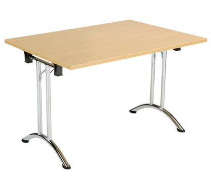 Aztec|Union|Folding Table (FSC)|Rectangular|1200x700|Chrome/Nova Oak