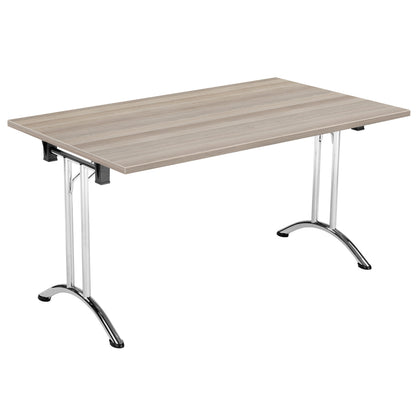 Aztec|Union|Folding Table (FSC)|Rectangular|1400x800|Chrome/Grey Oak