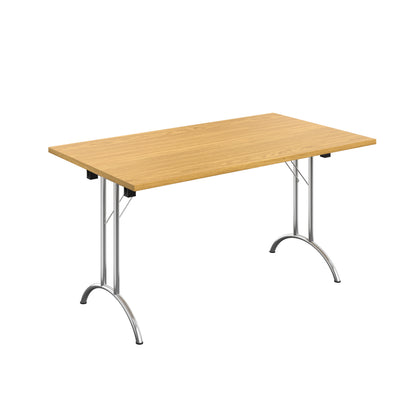 Aztec|Union|Folding Table (FSC)|Rectangular|1400x800|Chrome/Nova Oak