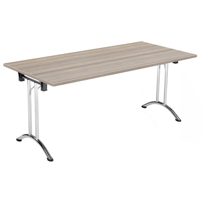 Aztec|Union|Folding Table (FSC)|Rectangular|1600x700|Chrome/Grey Oak