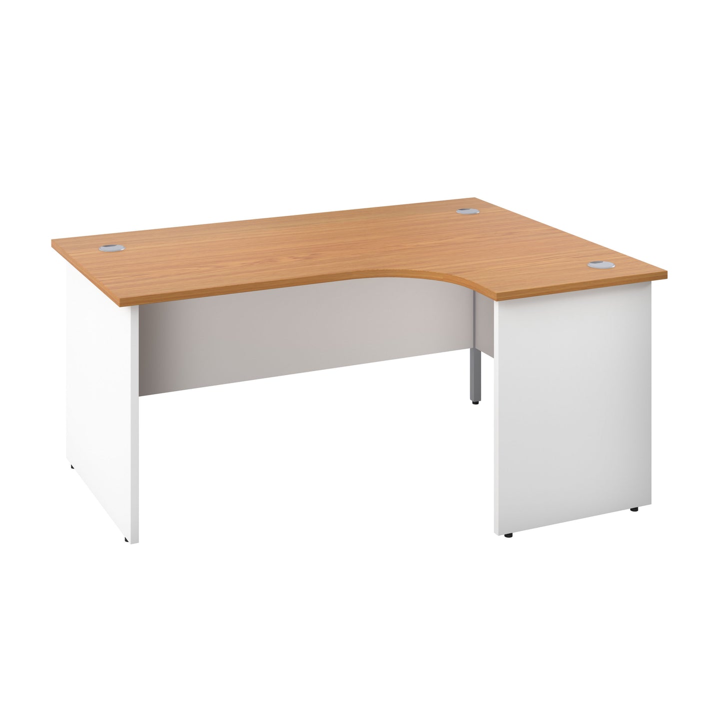 Aztec|Panel|Right Hand Radial Desk|1800x1200|Nova Oak-White