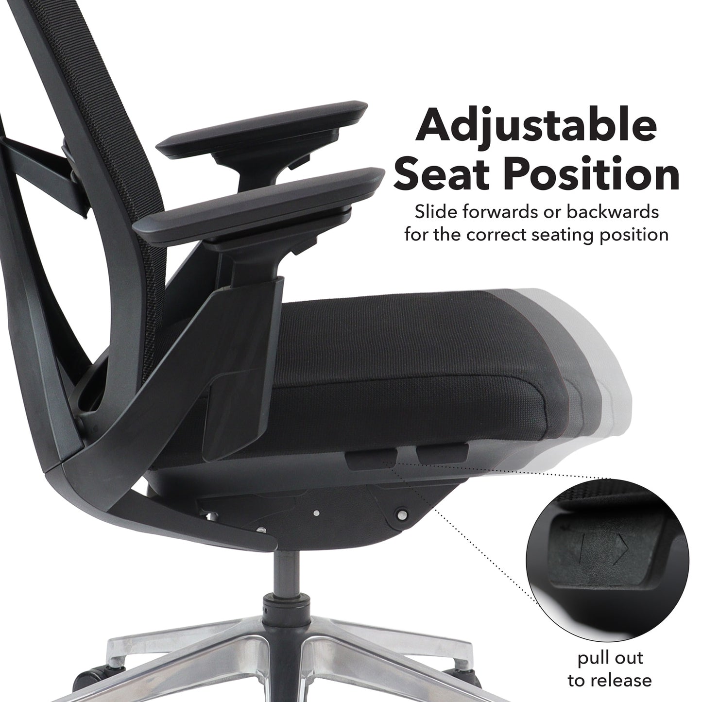 Paxton mesh back operator chair with black frame-black mesh