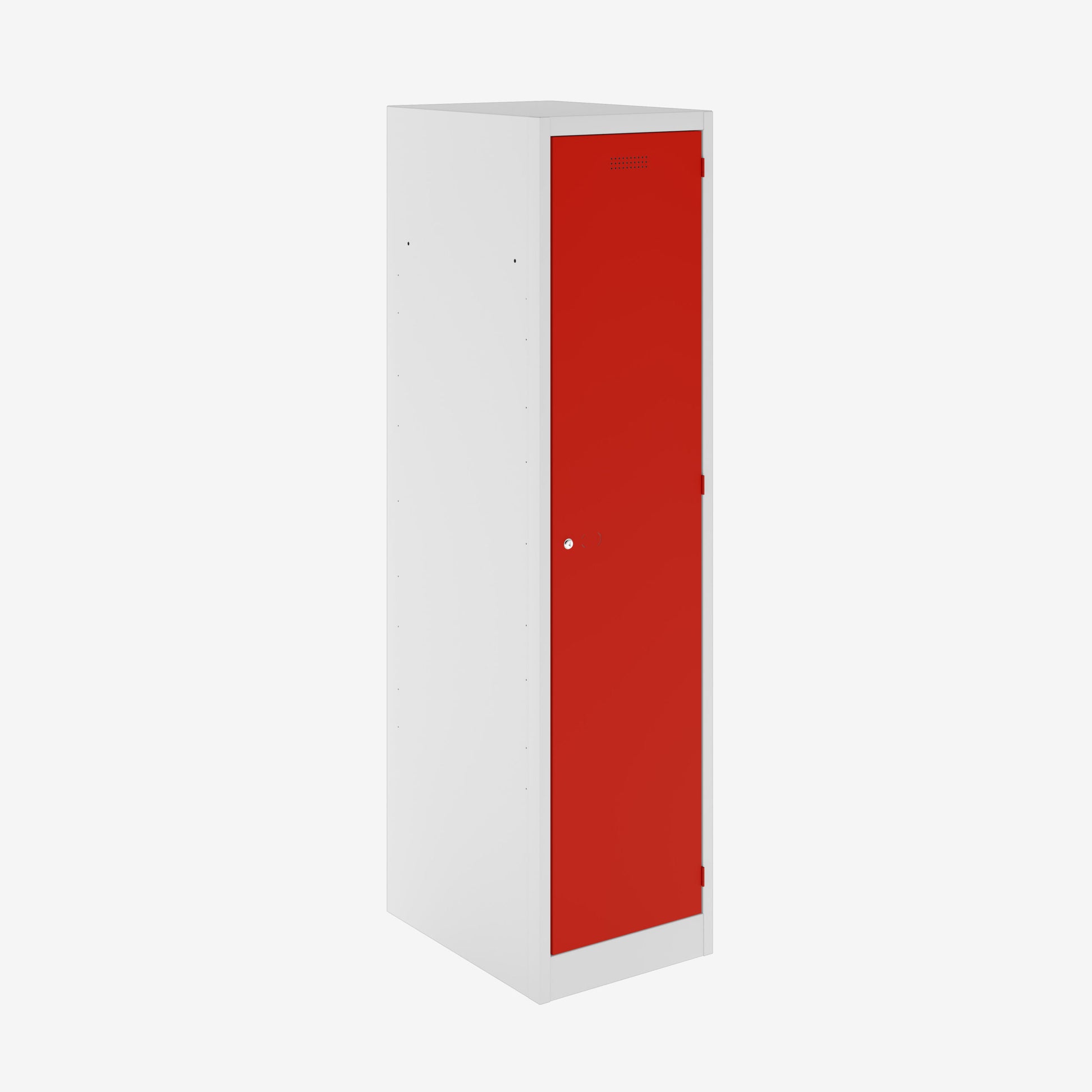 Clean & Dirty Locker with x1 Shelf|Light Grey-Cardinal Red
