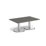 Pisa rectangular coffee table with round bases