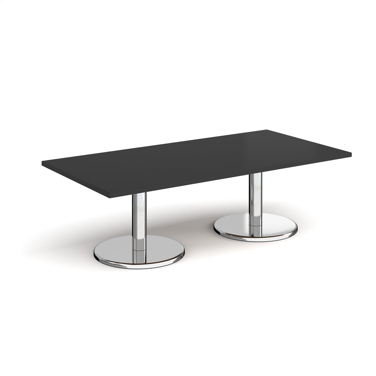 Pisa rectangular coffee table with round bases - PCR1600-BK