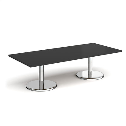 Pisa rectangular coffee table with round bases - PCR1800-BK