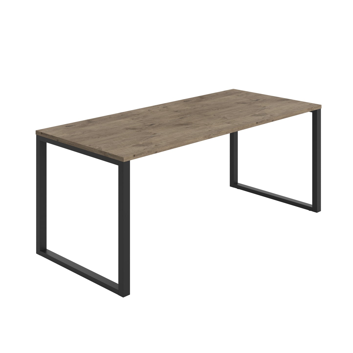 Picnic Low Bench|1800x800|Grey Nebraska Oak-Black