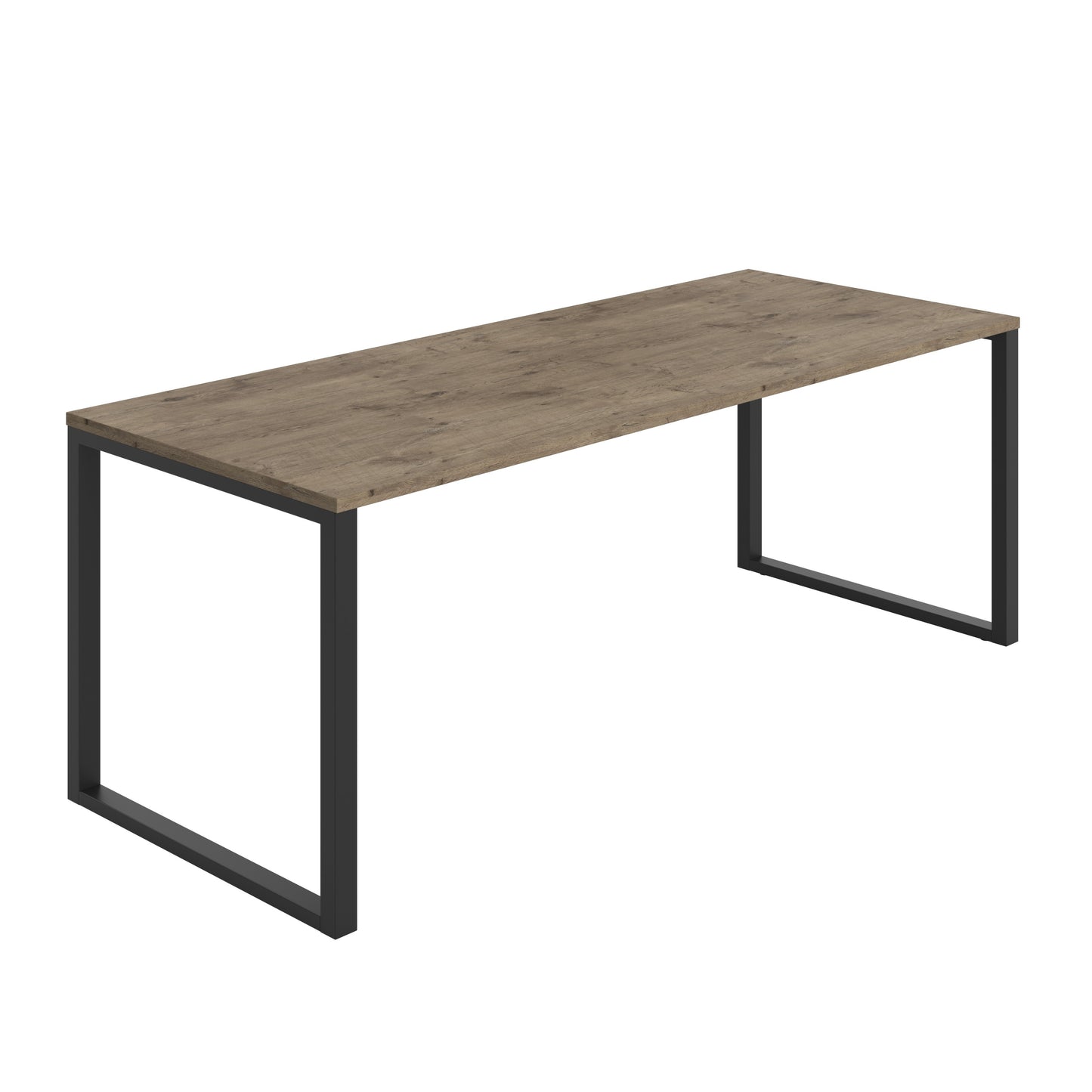 Picnic Low Bench|2000x800|Grey Nebraska Oak-Black