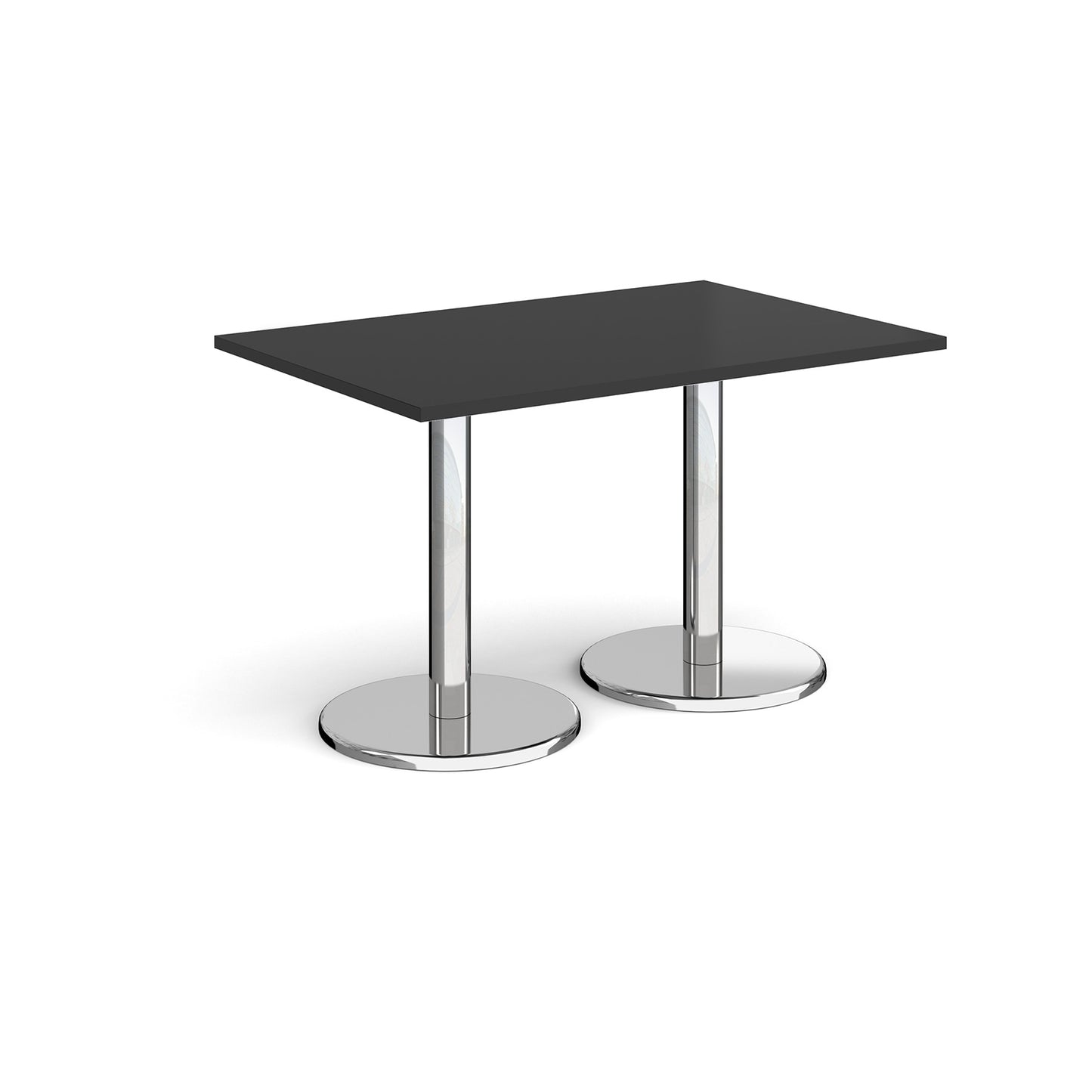 Pisa rectangular dining table with round bases - PDR1200-BK