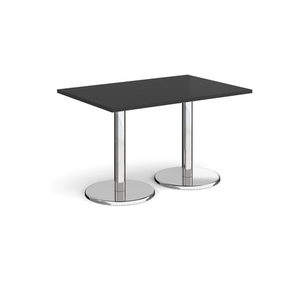 Pisa rectangular dining table with round bases - PDR1200-BK