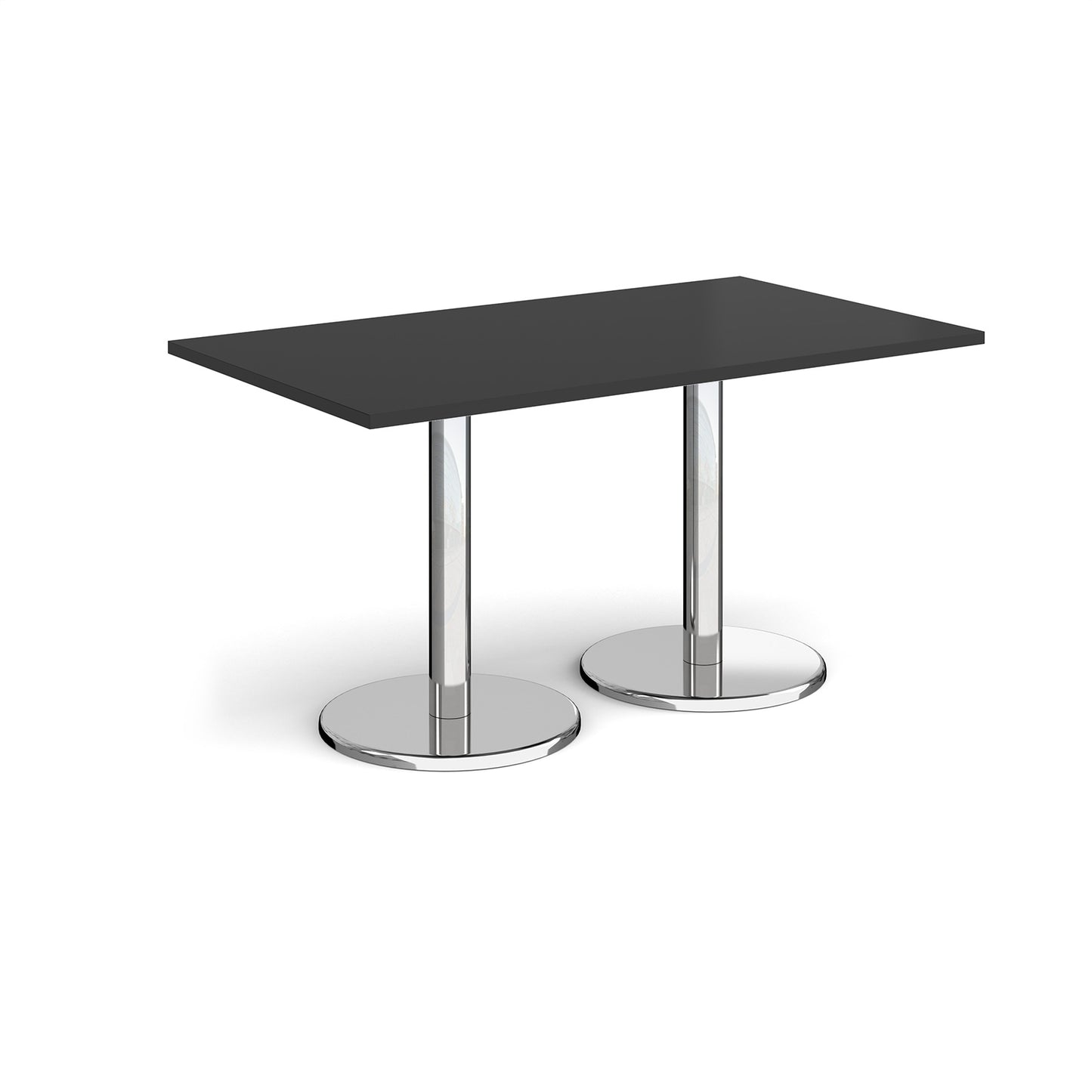 Pisa rectangular dining table with round bases - PDR1400-BK