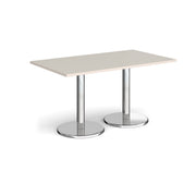 Pisa rectangular dining table with round bases