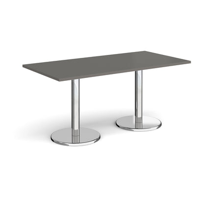 Pisa rectangular dining table with round bases - PDR1600-OG
